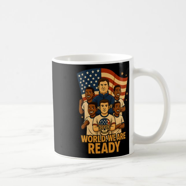 Välkommen Världen Vi Är Redo För Fotboll 2026  Kaffemugg (Höger)