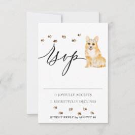 Välkommen vigselrespons Corgi Hund OSA Kort