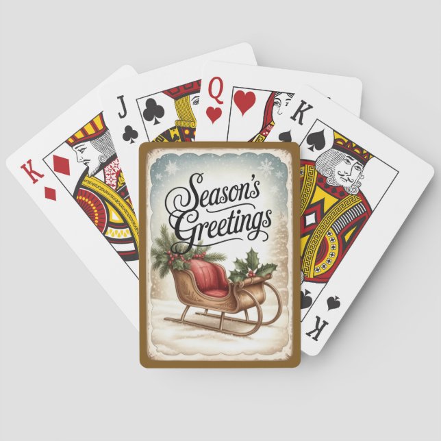 Välkommen vinter släde casinokort (Baksidan)