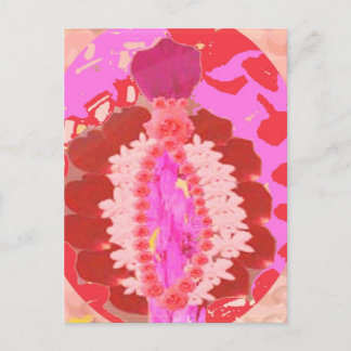 Välkommen, Warm Blommigt Vegina Spread Vykort