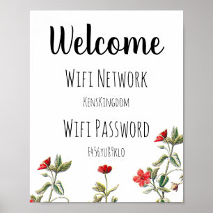 Välkommen WiFi-lösenord poster