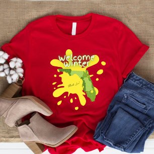 Välkommen Winter Funny Florida Resident Snowbird T Shirt