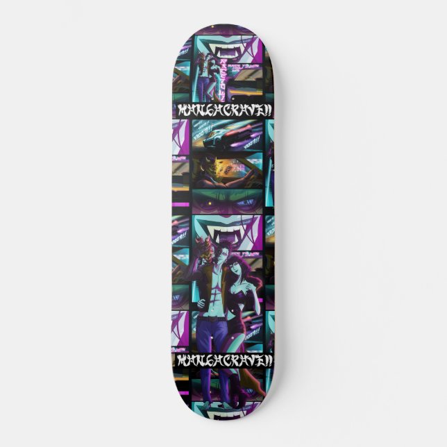 VälkommenTillNeonCity_teamviper-panel Mini Skateboard Bräda 18,5 Cm (Framsida)