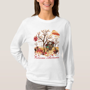 Välkommet höstnedgånglandskap t shirt