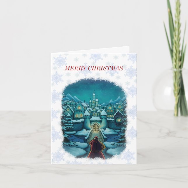 välkommna santa noterar kortet helgkort (Framsida)