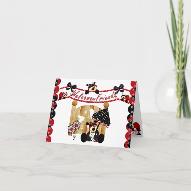 Välkommna vänner inbjudan (Framsida)