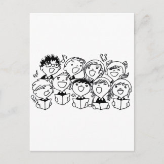 Välkomna att sjunga barn vykort