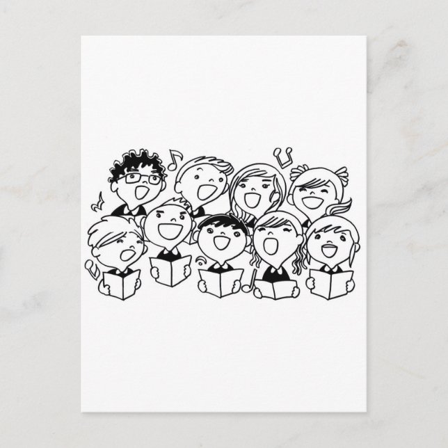 Välkomna att sjunga barn vykort (Framsida)