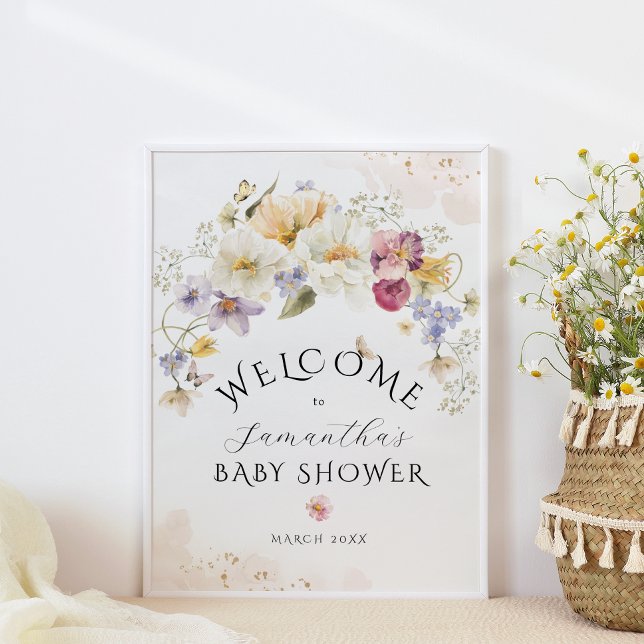Välkomna av Bloom Wildbloms Rustic Baby Shower Poster (Skapare uppladdad)