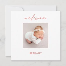 Välkomna Baby Namn Coral Ro Birth Notice