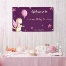 Välkomna Baby Shower Burgundy Dragon