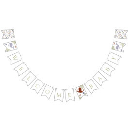 Välkomna Baby under Sea Baby Shower Earth Tones Vimplar