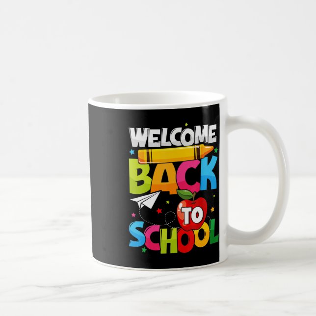 Välkomna Back to school första skollärardagen Kaffemugg (Höger)