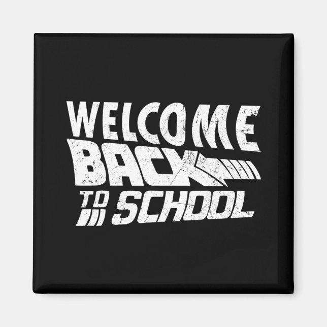 Välkomna Back to school första skollärardagen Magnet (Framsidan)