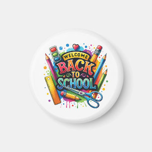 Välkomna Back to school första skollärardagen Magnet