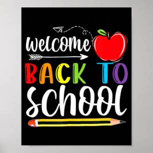 Välkomna Back to school första skollärardagen Poster