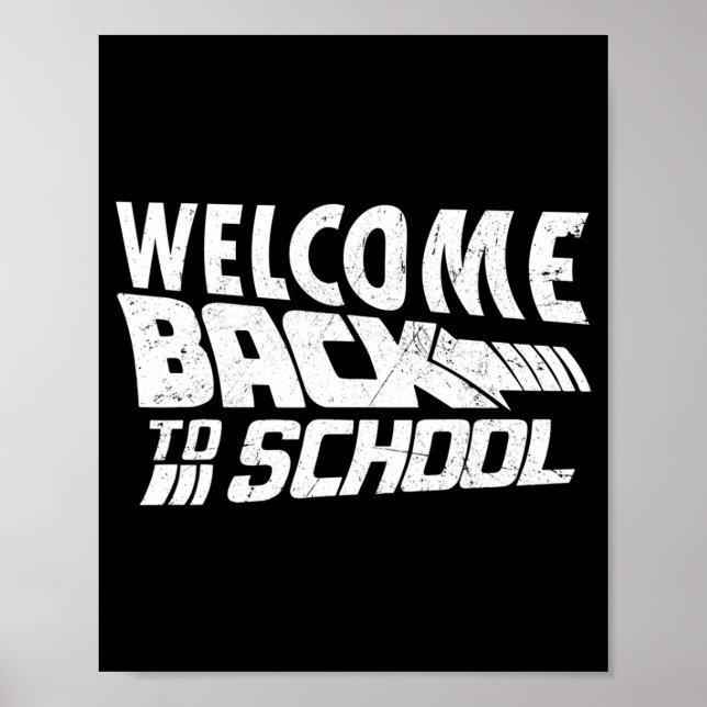 Välkomna Back to school första skollärardagen Poster (Framsidan)