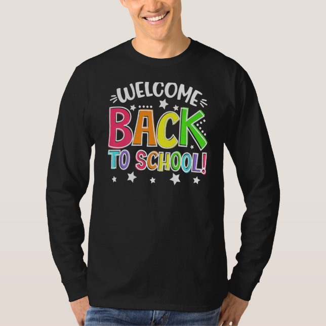 Välkomna Back to school första skollärardagen T Shirt (Framsida)