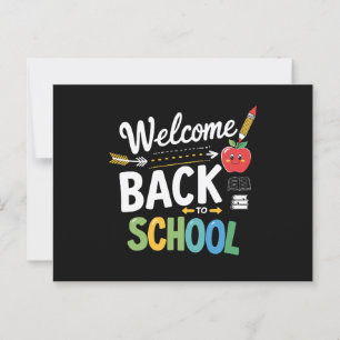 Välkomna Back to school första skollärardagen Vykort