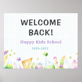 välkomna back to school kindergarten-barn söta poster