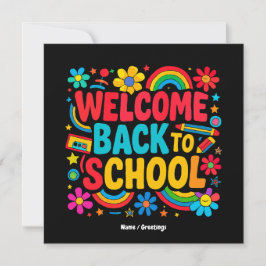 Välkomna Back to school Lärare Kids-uppskattning Inbjudningar