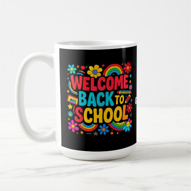Välkomna Back to school Lärare Kids-uppskattning Kaffemugg (Vänster)