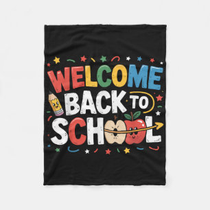 Välkomna Back to school Lärare, uppskattande barn Fleecefilt