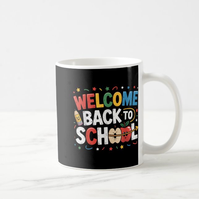 Välkomna Back to school Lärare, uppskattande barn  Kaffemugg (Höger)