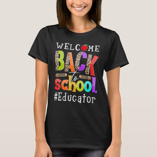 Välkomna Back to school-skolans första dag i Schoo T Shirt (Framsida)