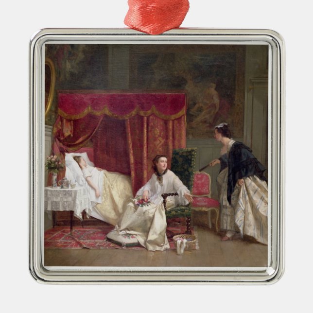 Välkomna besökare, 1867 (olja på kanfas) julgransprydnad metall (Framsidan)