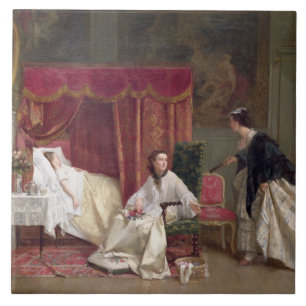 Välkomna besökare, 1867 (olja på kanfas) kakelplatta