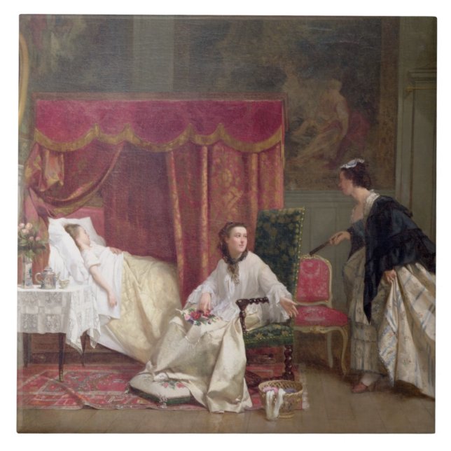 Välkomna besökare, 1867 (olja på kanfas) kakelplatta (Framsidan)