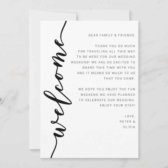 Välkomna Bröllop Helg-bankkort (Framsida)