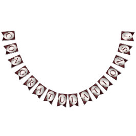 Välkomna Bröllopsfest Monogram Red Rosa Flowers Vimplar