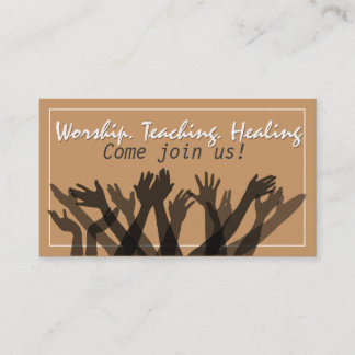Välkomna Church Worship Bible Healing Prayer Inbju Visitkort
