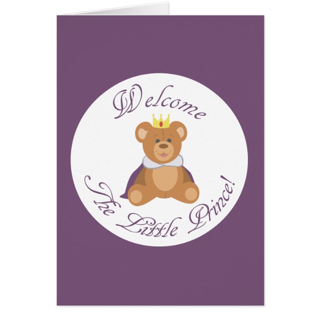 Välkomna den lille prinsen hälsningskort (Framsidan)