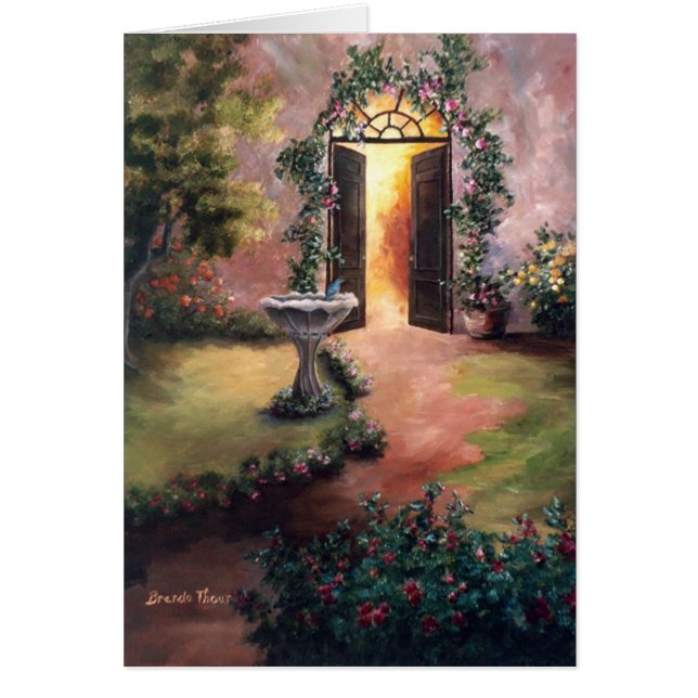 Välkomna det ljusa kortet hälsningskort (Framsidan)