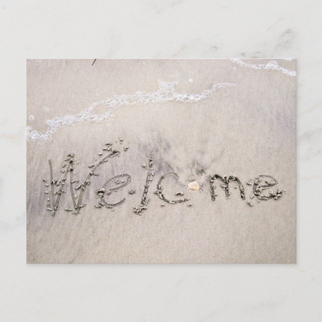 Välkomna för Beach-hyror Vykort (Framsida)