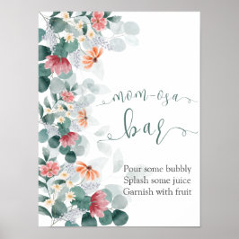 Välkomna för elegant av grönblommor poster