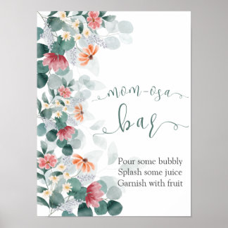 Välkomna för elegant av grönblommor poster