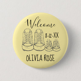 VÄLKOMNA Gulten för nyanlända Baby-skor Knapp