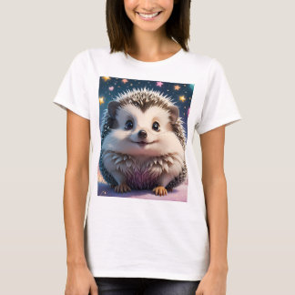 Välkomna Hedgehog med stjärnor och hjärta T Shirt