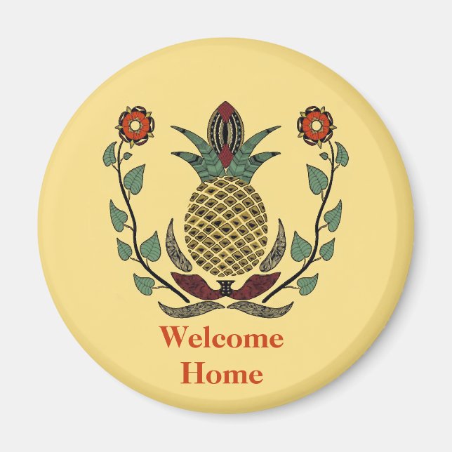 Välkomna hem, ananas magnet (Framsidan)