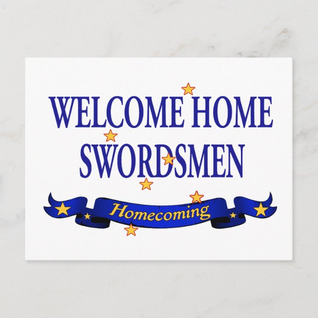 Välkomna hem-Swordsmen Vykort (Framsida)