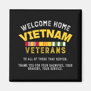 Välkomna hem Vietnam Veterans - Gamle Man Vietnam  Magnet