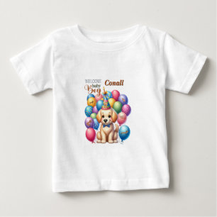 Välkomna Hund- och ballongdesign för valpen Pojke T Shirt