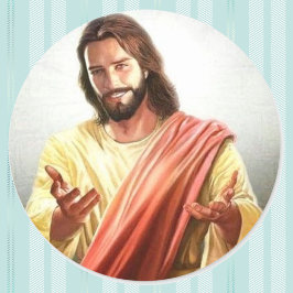 Välkomna Jesus Kristus stationärt kuvert Runt Klistermärke