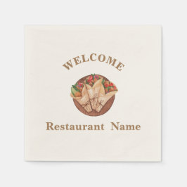 Välkomna kebab-Personlig för turkiska matrestauran Pappersservett