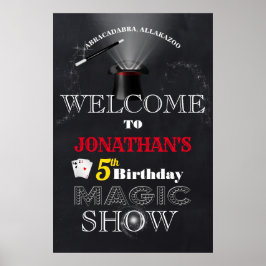 Välkomna Magic Show Birthday Poster