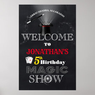 Välkomna Magic Show Birthday Poster
